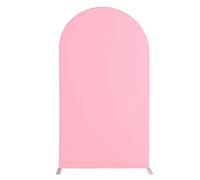 Agwuoetr Cubierta para de Boda de 7,2 Pies, Cubiertas Ajustables para Soporte de de Boda, Parte Superior Redonda para DecoracióN Banquete Fiesta CumpleañOs, Color Rosa
