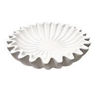 Agwuoetr Cuenco con Volantes Acanalados, Frutero de Resina Festoneado, Cuenco para Llaves para Mesa de Entrada, Cuenco para Mesa de Consola de Comedor de Café