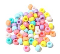 Agwuoetr Cuentas Kandi A Granel para Manualidades, FabricacióN de Joyas, Pulseras Kandi, 0.236 X 0.354 Pulgada, Alrededor de 1800 Unidades, Color