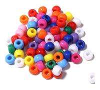 Agwuoetr Cuentas Kandi A Granel para Manualidades, FabricacióN de Joyas, Pulseras Kandi, 0.236 X 0.354 Pulgada, Alrededor de 1800 Unidades, Color Oscuro.