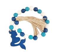 Agwuoetr Cuentas Marinas Decoración de Estilo Mediterráneo Guirnalda de Cuentas de Madera del Océano Guirnalda de Cuentas de Madera de Playa Aperitivos Decoraciones de Verano A