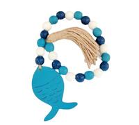 Agwuoetr Cuentas Marinas Decoración de Estilo Mediterráneo Guirnalda de Cuentas de Madera del Océano Guirnalda de Cuentas de Madera de Playa Aperitivos Decoraciones de Verano C