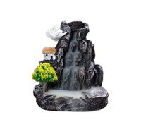 Agwuoetr D Quemador de Incienso MontañAs RíO Cascada Fragancia Chimenea Reflujo Incensario de Humo Titular DecoracióN para el Hogar