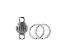 Agwuoetr de AleacióN de Titanio, de Resorte de Alta Gama, Mini Anillo Giratorio Universal para Coche, BotóN de Linterna con Hebilla [Lavado una Piedra]