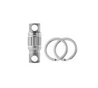 Agwuoetr de AleacióN de Titanio, de Resorte de Alta Gama, Minihebilla de Anillo Giratorio Universal para Coche, Grano Vertical [Pulido con Chorro de ]