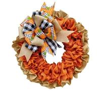 Agwuoetr de Arpillera de OtoñO, Coronas de OtoñO para Puerta de Entrada, Granja, de Calabaza de AccióN de Gracias con DecoracióN de Lazos