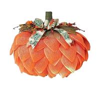 Agwuoetr de Calabaza, de OtoñO Calabaza con Lazos y Bayas Guirnalda de Calabaza Decoraciones para Puertas DecoracióN de Calabaza de Arpillera