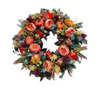Agwuoetr de OtoñO de 17,7 Pulgadas Coronas de OtoñO para Puerta de Entrada Exterior, con Bayas de Calabaza Adecuadas para Halloween y AccióN de Gracias