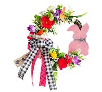 Agwuoetr de Pascua para DecoracióN de Puerta de Entrada, Huevo Pascua, Guirnalda de Flores de Conejito para Puerta de Entrada, DecoracióN de Ventana de Pared de Puerta de