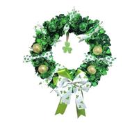 Agwuoetr de TréBol Verde para Puerta de Entrada, de Cuatro Hojas para DecoracióN del DíA de San Patricio al Aire Libre
