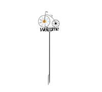 Agwuoetr de Viento de Metal 3D, Letrero de, Estacas, DecoracióN de Puerta Delantera, Soporte para Bicicleta, Accesorios de JardíN y Patio Al Aire Libre