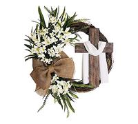 Agwuoetr DecoracióN Colgante de Puerta de de Pascua con, Guirnalda de Ramo para DecoracióN de Puerta Delantera, de Planta de SimulacióN,A