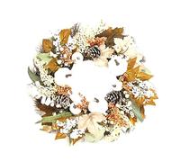 Agwuoetr DecoracióN de OtoñO Coronas de OtoñO para Puerta de Entrada Hoja de OtoñO Calabaza Pino Cono de Bayas Decoraciones de OtoñO para DecoracióN de Granja