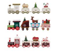 Agwuoetr DecoracióN NavideñA de Escritorio, Adorno Festivo de Tren de Madera NavideñO, MuñEco de Nieve de Papá, DecoracióN Hogar