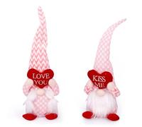 Agwuoetr Decoraciones de Gnomos de San ValentíN Gnomo Rosa para el Hogar DecoracióN de Bandeja Escalonada del DíA de San ValentíN - Regalo de Gnomo