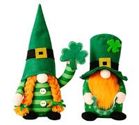 Agwuoetr Decoraciones de Gnomos del DíA de San Patricio, Paquete de 2 Peluches de Gnomo del DíA de San Patricio Hechos una Mano con DecoracióN de Duende Verde de la Suerte