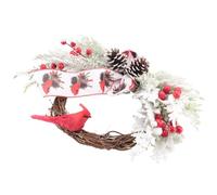 Agwuoetr Decoraciones NavideñAs - Coronas NavideñAs para Puerta de Entrada - DecoracióN Cardinal para Vacaciones, Granja, Casa, Pared, Ventana, Interior