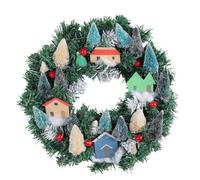 Agwuoetr Decoraciones NavideñAs - Coronas NavideñAs para Puerta de Entrada - NavideñA de Pueblo - DecoracióN NavideñA para la Pared del Hogar, Ventana Interior
