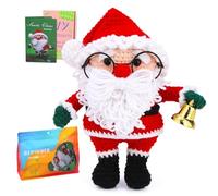 Agwuoetr Decoraciones NavideñAs Kit de Ganchillo DIY NavideñO con Agujas para Tejer MuñEco de Peluche FáCil