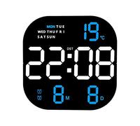 Agwuoetr Despertador de Escritorio Digital Pantalla LED Reloj de Cabecera de Dormitorio Moderno Relojes LED para la DecoracióN de la Oficina en el Hogar-B