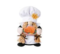Agwuoetr DíA de AccióN de Gracias Festival de la Cosecha Abrazando Calabaza Gorro de Chef MuñEco Rudolph Adornos Gnomo de OtoñO MuñEco Elfo de Felpa Regalos Mujer