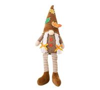 Agwuoetr DíA de AccióN de Gracias Festival de la Cosecha Sombrero Puntiagudo de Hoja de Arce con Piernas MuñEco Rudolph Adornos Gnomo MuñEco Elfo de Peluche Mujer