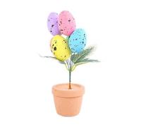 Agwuoetr DíA de Pascua Huevos Coloridos Macetas Huevos Moteados Bonsai Pascua Adornos de Escritorio DecoracióN para el Hogar 2024 Estilo 4, 1 Piezas