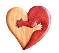 Agwuoetr DíA de San ValentíN Amor Colgante Patio Creativos Colgantes de Madera Regalos Artesanales en Forma de CorazóN A
