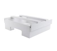Agwuoetr Dispensador de Platos de Papel de 10 Pulgadas, Soporte para Platos de Bambú Debajo del Gabinete, Vertical para Encimera de Cocina, Color