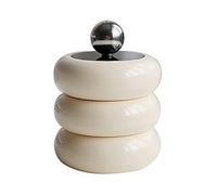 Agwuoetr Dispensador de Soporte Qtip, Dispensador de Hisopo de AlgodóN de Resina, Tarros de Escritorio, Almacenamiento de Recipiente de BañO de Estilo NóRdico C