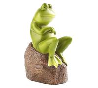 Agwuoetr Divertida DecoracióN de Estatuas de JardíN de Ranas, Estatua de Animales de JardíN de Ranas Durmientes de Resina Al Aire Libre, Figuras de Ranas Exteriores Impermeables
