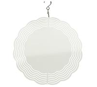 Agwuoetr DIY DecoracióN de JardíN a Granel Doble Cara SublimacióN Metal Aluminio en CorazóN Viento Spinner Espiral DIY Transferencia Campanas A2