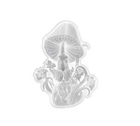 Agwuoetr DIY Mushroom Man Ornamento Molde de Silicona Cristal Resina Epoxi Molde de FundicióN Hecho A Mano DecoracióN del Hogar