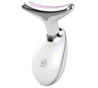 Agwuoetr ElevacióN TéRmica del Cuello y Masajeador para Apretar el Removedor de Arrugas EléCtrico por Microcorriente Dispositivo de Belleza con Fotones LED para Mujer