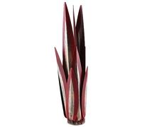Agwuoetr Escultura de JardíN de Plantas de Arte de Agave de Metal Resistente Al Viento para DecoracióN de Exteriores, DecoracióN de CéSped (12 Hojas Rojas, 1 Pieza)