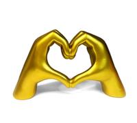 Agwuoetr Escultura de Manos de CorazóN, DecoracióN Dorada para Sala de Estar, Dormitorio, Apartamento, EstanteríA, Mesa, DecoracióN de Estatuas RomáNticas EstéTicas