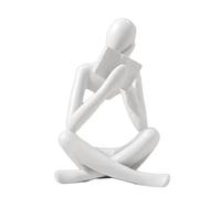 Agwuoetr Esculturas de Pensadores, Adorno de Lectura de Estatua de Resina de Pensadores Blancos, DecoracióN de Escultura de Pensadores, DecoracióN de Libros A