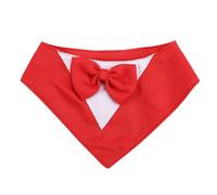 Agwuoetr Esmoquin para Perro, Collar Formal de Boda para Perro con Pajarita, Disfraz de CumpleañOs para Perro, Fiesta para Mascotas, Disfraz de San ValentíN para Perro, XS Rojo
