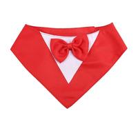 Agwuoetr Esmoquin para Perro,Collar Formal de Boda para Perro con Pajarita,Disfraz de CumpleañOs para Perro,Fiesta para Mascotas,Traje de San ValentíN para Perro,Cosplay,S Rojo