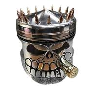 Agwuoetr Esqueleto Tallado en Resina Escultura Ornamento Cosplay Halloween PistóN Calavera Cara Escultura Estatuilla Arte Escritorio D