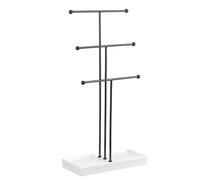 Agwuoetr Estante de JoyeríA de 3 Tipo T Negro, Soporte de ExhibicióN, Caja de Almacenamiento de Anillos, Estante para Pendientes, JoyeríA, Collares, Anillos, Joyero