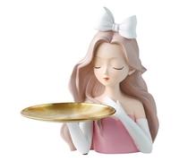 Agwuoetr Estatua de NiñA, JarróN para DecoracióN del Hogar, Modelo de Resina, Bandeja de Almacenamiento, Floreros para Sala de Estar, DecoracióN Artesanal para Sala de Estar, 29X28Cm