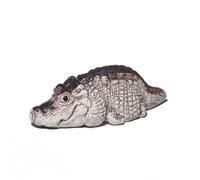 Agwuoetr Estatuilla de Cocodrilo para, Mascota de Té para DecoracióN del JardíN del Hogar, Estatua de Cocodrilo, Minifigura de Caimanes B