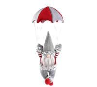 Agwuoetr Estatuilla de Gnomo, MuñEca de Gnomo de Paracaidismo en el Estante de la Mesa, ParacaíDas de Escritorio, Tomte, Regalos de Gnomo de Felpa, DecoracióN de áRbol TemáTica, Gris