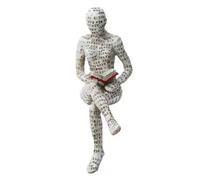 Agwuoetr Estatuilla de Mujer Lectora Mujer de Pulpa DecoracióN de EstanteríA de Lectura Adorno de Escultura de Mujer Lectora para EstanteríA de SalóN (05)