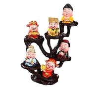 Agwuoetr Estatuilla del de la Buena Fortuna Estatuas del de la Riqueza de la Buena Suerte Escultura de Prosperidad Coleccionable para Estante de AñO NuevoA