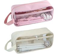 Agwuoetr Estuche de LáPices Transparente Estuche de LáPices JaponéS de Gran Capacidad para NiñAs Estuche de LáPices de Gran Valor Estuche de LáPices Simple