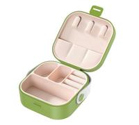 Agwuoetr Estuche para JoyeríA y Pendientes con Asa, Miniestuche de Viaje para JoyeríA, Organizador para JoyeríA, Joyeros de Viaje PequeñOs, Verde