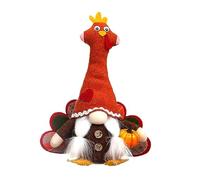 Agwuoetr Felpa de Gnomos de OtoñO, Pavo Brillante Hecho A Mano de AccióN de Gracias, Decoraciones de OtoñO, Regalo de Cosecha, Suministros de DecoracióN de Cocina para el Hogar B