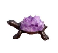 Agwuoetr Figuras de Animales Lindas de Tortuga con Dientes de Piedra de Cristal, Estatua Curativa para DecoracióN del Hogar, Regalos de ColeccióN para NiñOs